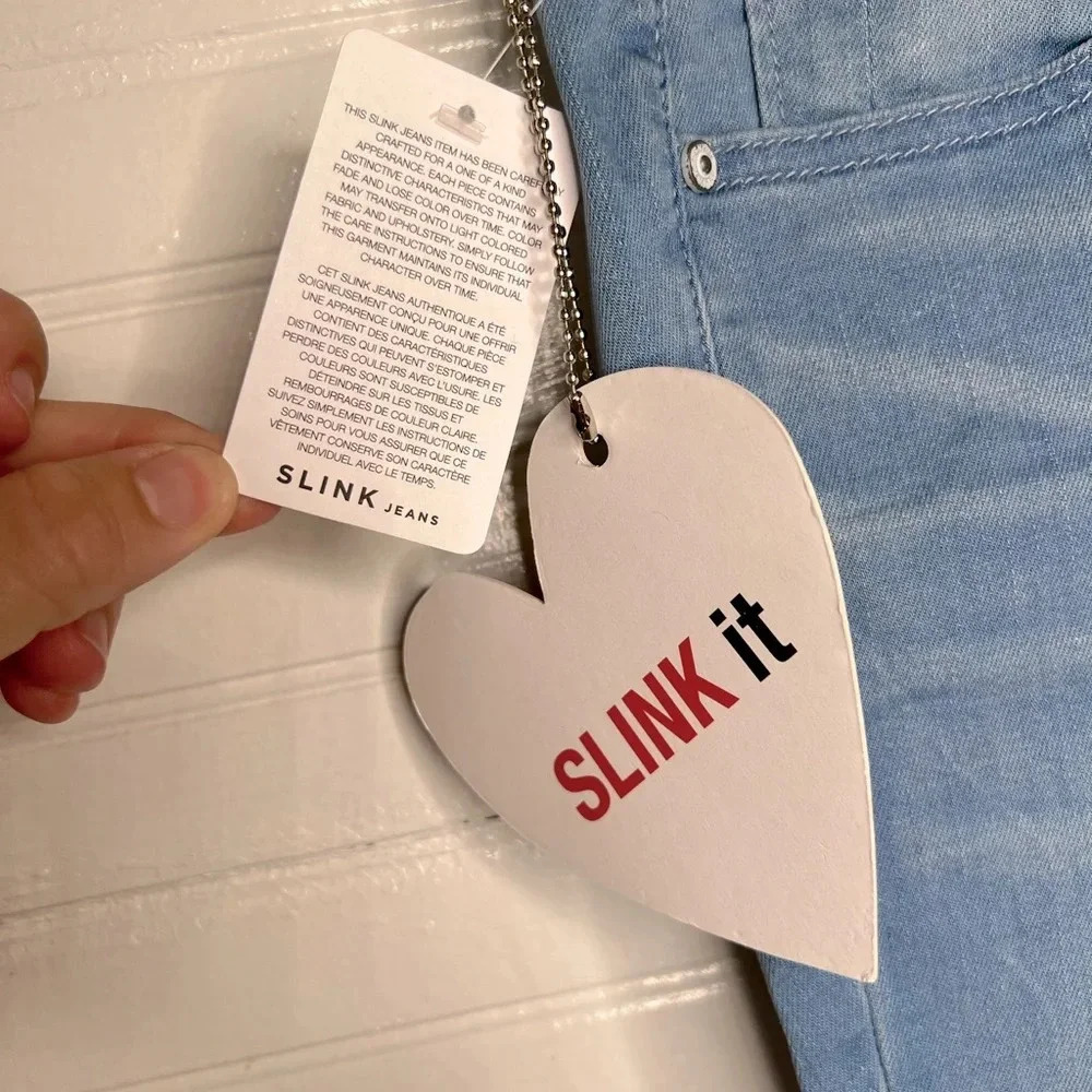 ⭐️SLINK Women's Curvy Ankle Jegging Jeans Size 10 Light Blue Denim - Picture 5 of 12
